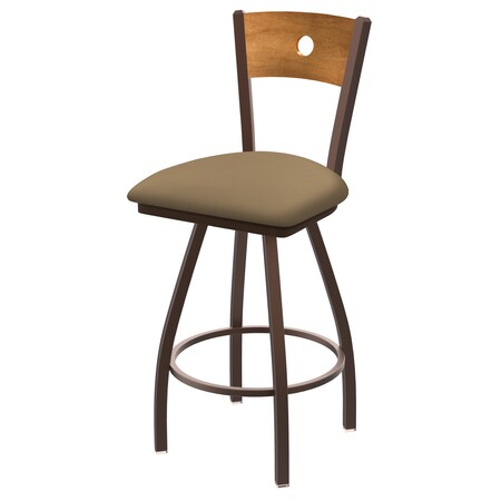Holland Bar Stool Co 25" Swivel Counter Stool, Brnz Finish, Med Back, Canter Sand Seat X830